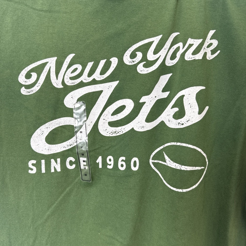 47 Brand New York Jets T Shirt Men's Green Retro Faded NFL Team Apparel NEW Sz M - Picture 3 of 7